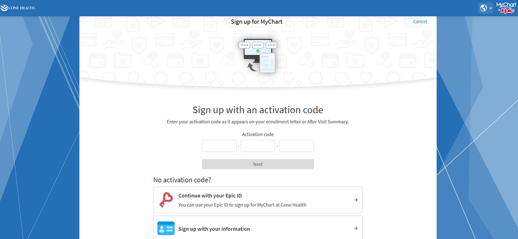 Cone Health MyChart Sign Up